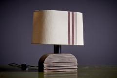  Temde Leuchten Pair of Temde Table Lamps in brushed wood with original shades 1960s - 3347282