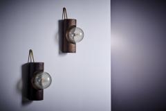  Temde Leuchten Pair of Temde Wall Lamps in Wood Switzerland 1960s - 3478202