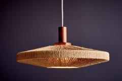  Temde Leuchten Temde Leuchten UFO Disc Pendant with Teakwood Centerpiece - 4483964