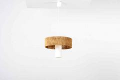  Temde Leuchten Temde Teak and Sisal Pendant Lamp - 2904480