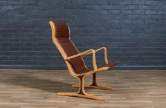  Tendo Mokko Japanese Tendo Mokko Heron Cognac Leather Lounge Chair - 4309328