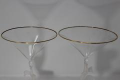  Tessaro Murano Glass Martini Glasses by Tessaro a Pair - 2018358