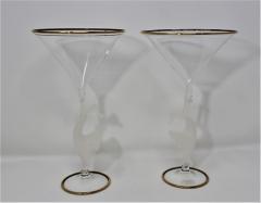  Tessaro Murano Glass Martini Glasses by Tessaro a Pair - 2018364