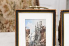  Th odore Henri Mansson Pair of Framed Watercolors Depicting Gothic Churches by Th odore Henri Mansson - 3498516