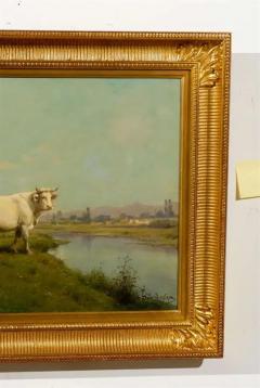  Th odore Levigne French Realist Oil on Canvas Cow Painting Signed by Th odore Levigne circa 1880 - 3415400