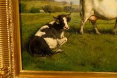  Th odore Levigne French Realist Oil on Canvas Cow Painting Signed by Th odore Levigne circa 1880 - 3415477