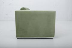  Thayer Coggin Milo Baughman Green Velvet Sofa on Chrome Base 1970 - 1563553