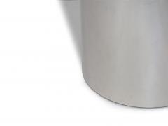  Thayer Coggin Milo Baughman Polished Stainless Steel Chrome Drum Side Table 17 h - 4386576