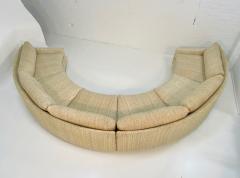  Thayer Coggin Milo Baughman Semi Circular Sofa with Rosewood Bases 1970 - 1518746