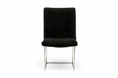  Thayer Coggin Milo Baughman for Thayer Coggin Black Woven Fabric Captain Dining Side Chairs - 4172271