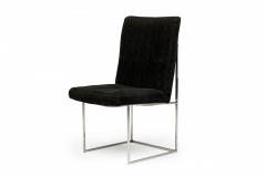 Thayer Coggin Milo Baughman for Thayer Coggin Black Woven Fabric Captain Dining Side Chairs - 4172272