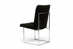  Thayer Coggin Milo Baughman for Thayer Coggin Black Woven Fabric Captain Dining Side Chairs - 4172274
