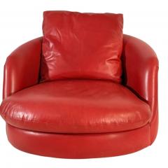  Thayer Coggin Milo Baughman for Thayer Coggin Leather Swivel Tub Chair 2000 - 4433996