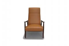  Thayer Coggin Milo Baughman for Thayer Coggin Walnut Recliner Lounge Chair - 3434789