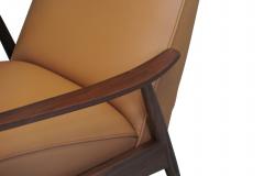  Thayer Coggin Milo Baughman for Thayer Coggin Walnut Recliner Lounge Chair - 3434793