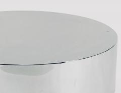  Thayer Coggin Stainless Steel Drum Coffee Table by Milo Baughman 1980 s - 1950599