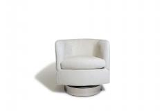  Thayer Coggin Swivel Tilt Chrome Base Lounge Chairs by Milo Baughman for Thayer Coggin - 4058473