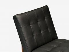  Thayer Coggin Thayer Coggin Danish Modern Style Tufted Black Leather Lounge Chairs 21st C  - 4017049