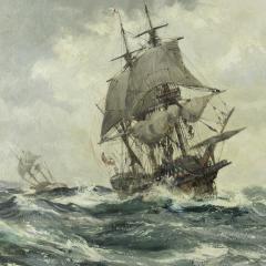  The Ark the Dove off the Scillies with Lord Baltimore aboard by M Dawson - 3381623