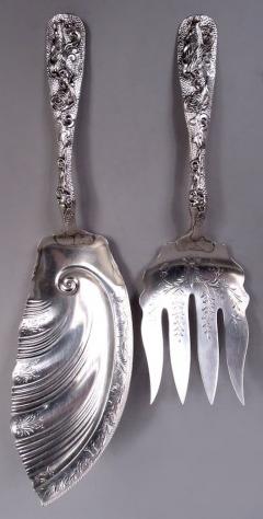  The Duhme Company Duhme American Japonesque Sterling Silver Fish Serving Fork Slice - 4253138