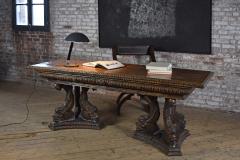  The Fortress Bespoke Glass Ceiling Breaker Italian Renaissance 16th Century Dolphin Desk - 2763784