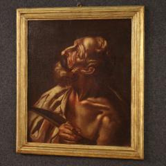  The Holy Bible Biblical Religious oil painting on canvas of Saint Bartholomew from the 17th century - 3931416