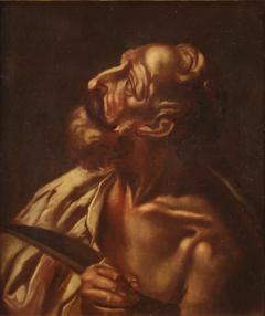  The Holy Bible Biblical Religious oil painting on canvas of Saint Bartholomew from the 17th century - 3931973