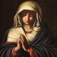  The Holy Bible Biblical Religious painting Praying Madonna from 17th century - 3932402