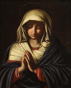  The Holy Bible Biblical Religious painting Praying Madonna from 17th century - 3933818