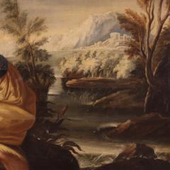  The Holy Bible Biblical Religious painting from the 18th century Moses saved from the waters - 3934466