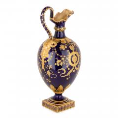  The Royal Crown Derby Porcelain Co Royal Crown Derby Neoclassical Cobalt Ground and Gilt Porcelain Ewer - 4721361