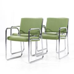  The Vecta Group Dallas Vecta Group Dallas Mid Century Green and Chrome Chairs Set of 4 - 3995734