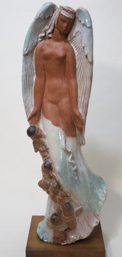 Thelma Frazier Winter Ceramic Sculpture by Thelma Frazier Winter Angel  - 469480