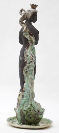  Thelma Frazier Winter Ceramic Sculpture by Thelma Frazier Winter Lady in Crown  - 469486