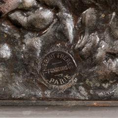  Thi baut Fr res French Bronze Group of Two Wolfhounds by Mathilde Thomas soyer 1858 1940  - 4317757