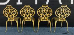  Thinline Set of 4 Gold Leafed Thinline Mfg Dining Chairs - 3175640