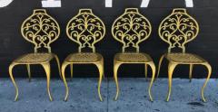  Thinline Set of 4 Gold Leafed Thinline Mfg Dining Chairs - 3175706