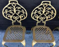  Thinline Set of 4 Gold Leafed Thinline Mfg Dining Chairs - 3175727