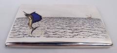 Thomae in Attleboro American Modern Enamel Swordfish Cigarette Case - 4367230