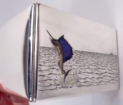 Thomae in Attleboro American Modern Enamel Swordfish Cigarette Case - 4367270