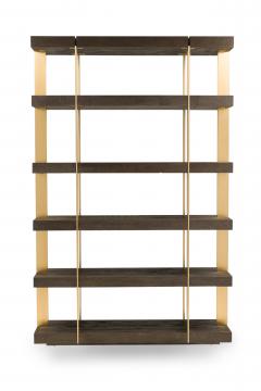  Thomas Bina Ed Robinson Pair of Thomas Bina Ed Robinson for RH Oveido Oak Verrazano Shelving Units - 4161534