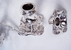  Thomas Bradbury Sons Ltd Pair of Tall English Edwardian Georgian Classical 5 Light Candelabra - 4367291