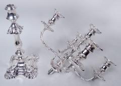  Thomas Bradbury Sons Ltd Pair of Tall English Edwardian Georgian Classical 5 Light Candelabra - 4367294