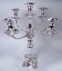  Thomas Bradbury Sons Ltd Pair of Tall English Edwardian Georgian Classical 5 Light Candelabra - 4367296