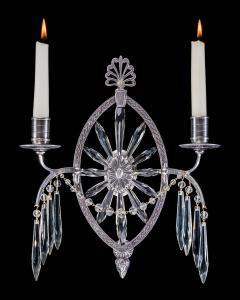  Thomas F C Osler A PAIR OF SILVER PLATED SUNBURST WALL LIGHTS - 3787444