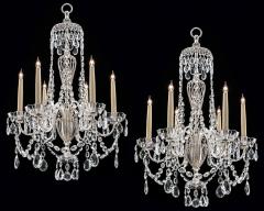  Thomas F C Osler A PAIR OF SILVERED AND CRYSTAL CHANDELIERS BY OSLER FARADAY - 3790907