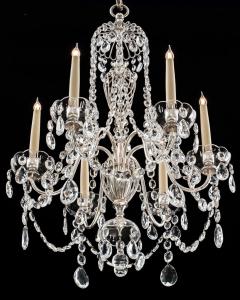  Thomas F C Osler A PAIR OF SILVERED AND CRYSTAL CHANDELIERS BY OSLER FARADAY - 3790916