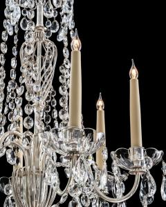  Thomas F C Osler A PAIR OF SILVERED AND CRYSTAL CHANDELIERS BY OSLER FARADAY - 3790956