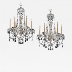  Thomas F C Osler A PAIR OF SILVERED AND CRYSTAL CHANDELIERS BY OSLER FARADAY - 3796536