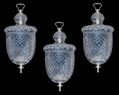  Thomas F C Osler A SET OF THREE VICTORIAN SILVER MOUNTED HALL LANTERNS BY F C OSLER - 4478905